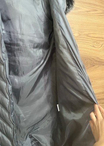 Gri tesettür şişme yelek - Görsel 2