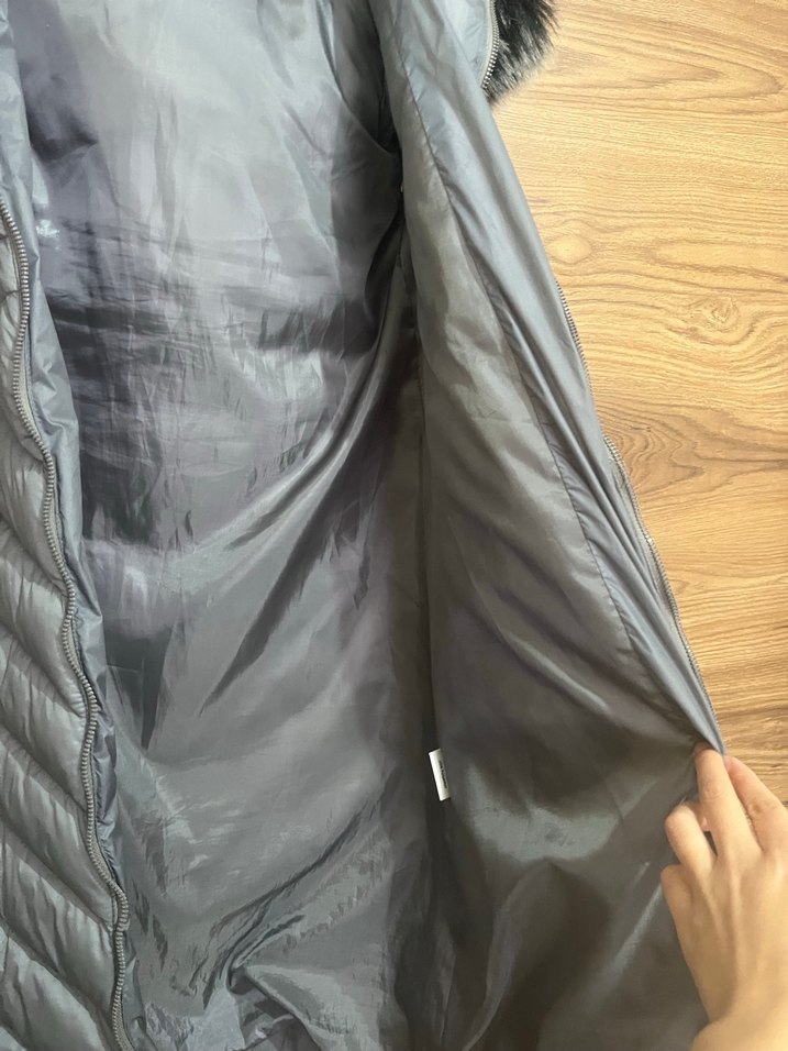 Gri tesettür şişme yelek - Görsel 2