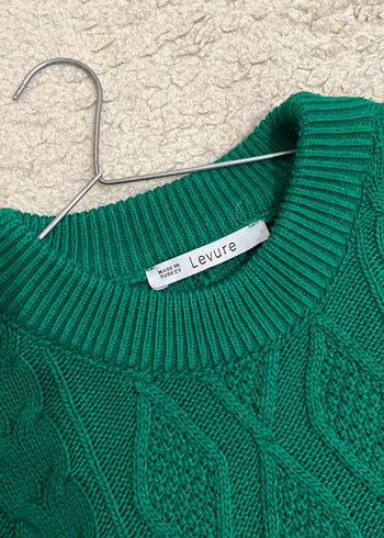 Kadın Yeşil Örgü Salaş Kazak - Görsel 3