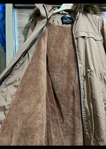 Kadın Bej Uzun Kürklü Sokak Stili Mont - Görsel 2