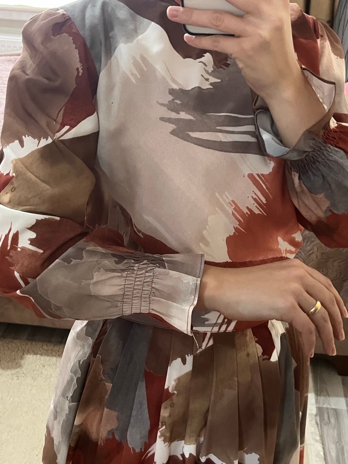 Bohem Uzun Bağlama Desenli Salaş Etek - Görsel 4