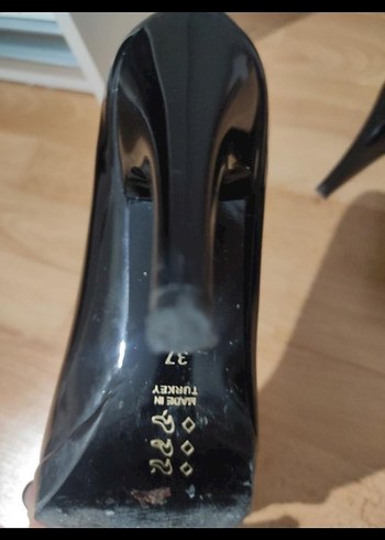 Siyah  Stiletto Topuklu Kadın Ayakkabı - Görsel 3