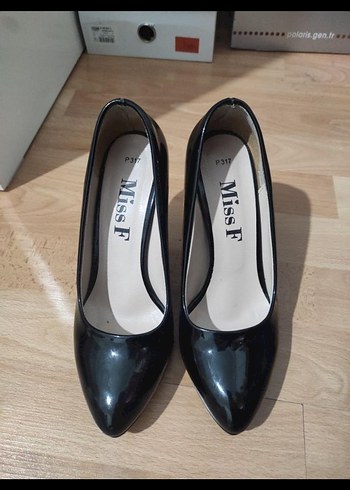 Siyah  Stiletto Topuklu Kadın Ayakkabı - Görsel 2