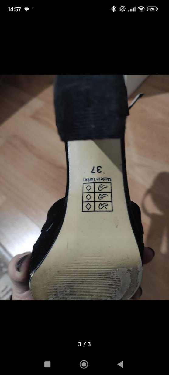 Bambi Tokalı Siyah Stiletto Kadın Abiye Ayakkabı - Görsel 3