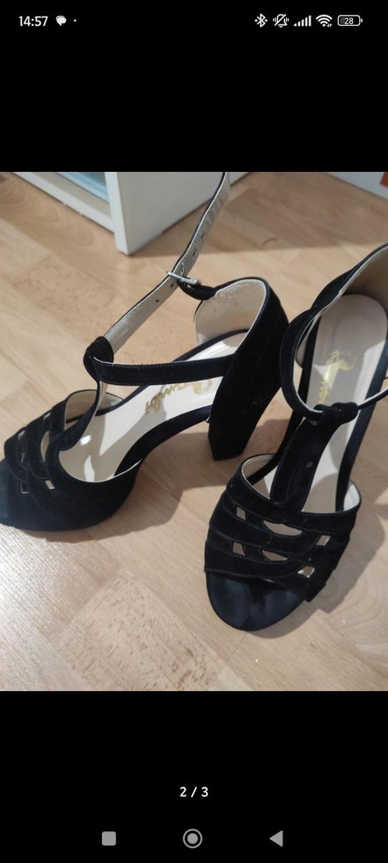 Bambi Tokalı Siyah Stiletto Kadın Abiye Ayakkabı - Görsel 2