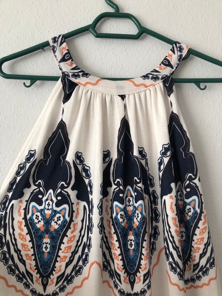 Bohem Çok Renkli Uzun Salaş Elbise - Görsel 3