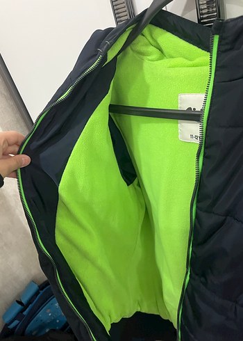 Erkek Çocuk Koyu Yeşil Fermuarlı Ceket - Görsel 3