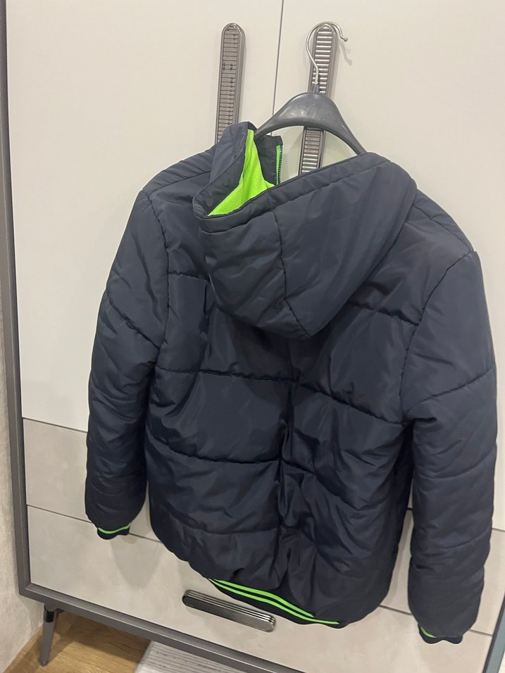 Erkek Çocuk Koyu Yeşil Fermuarlı Ceket - Görsel 2