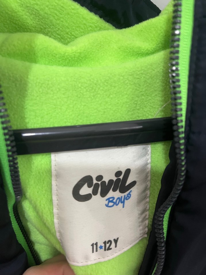 Erkek Çocuk Koyu Yeşil Fermuarlı Ceket - Görsel 4