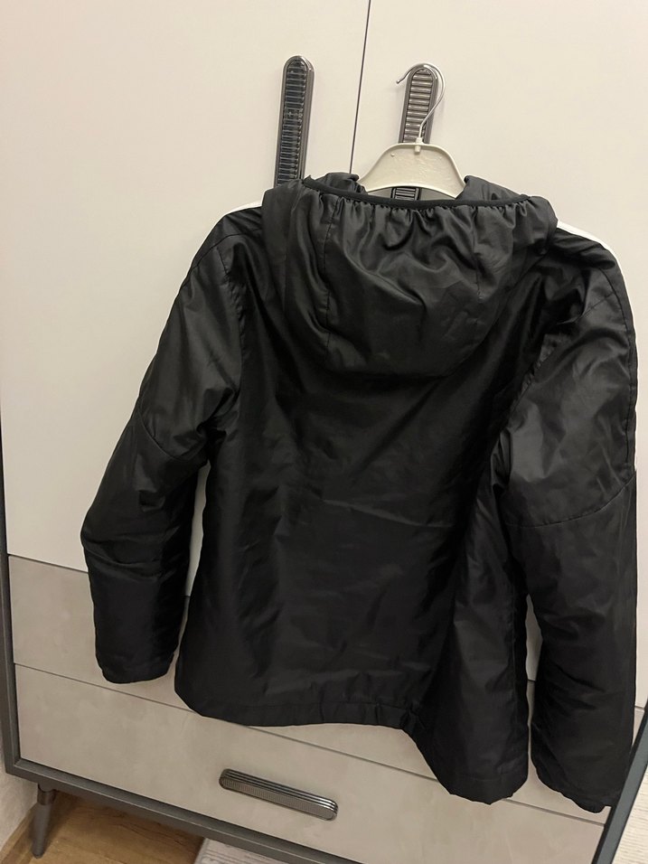 Siyah Adidas Kapüşonlu Erkek Kışlık Mont - Görsel 4