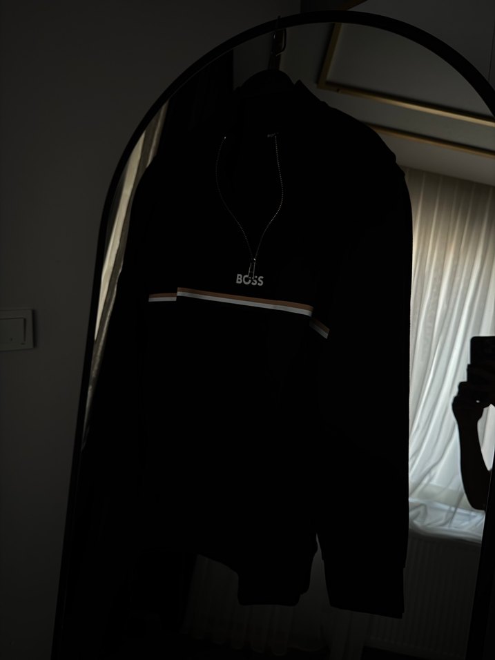 Erkek Siyah Zincir Detaylı Sweatshirt - Görsel 2