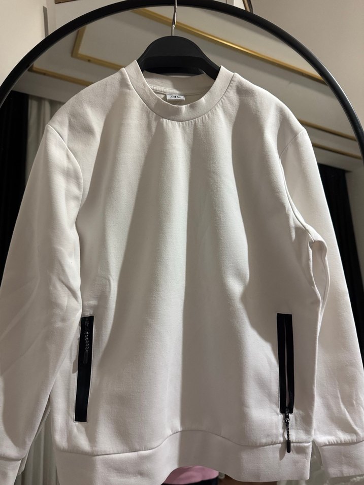 Gri Fermuarlı Kadın Sweatshirt - Görsel 2