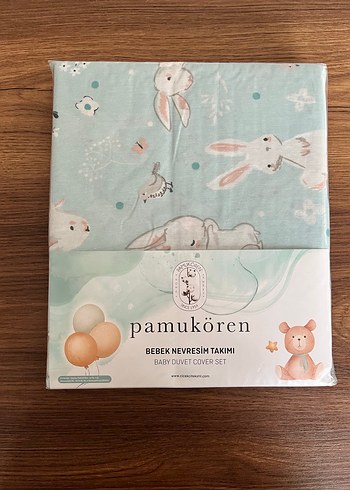 Pamuk Bebek Nevresim Takımı - Baskılı, Bej - Görsel 2