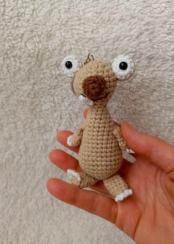 Bej Renkli Örgü Peluş Oyuncak - Görsel 5