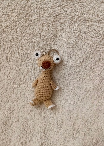 Bej Renkli Örgü Peluş Oyuncak - Görsel 3