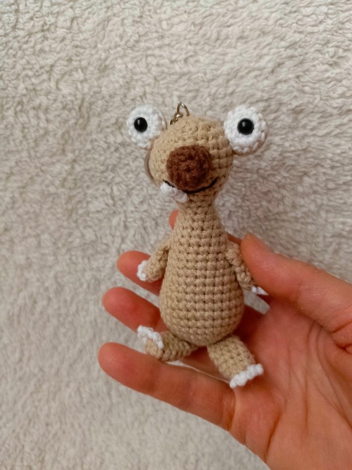 Bej Renkli Örgü Peluş Oyuncak - Görsel 5