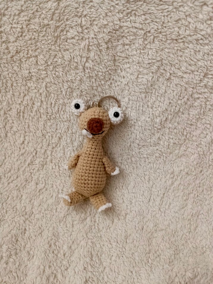 Bej Renkli Örgü Peluş Oyuncak - Görsel 3