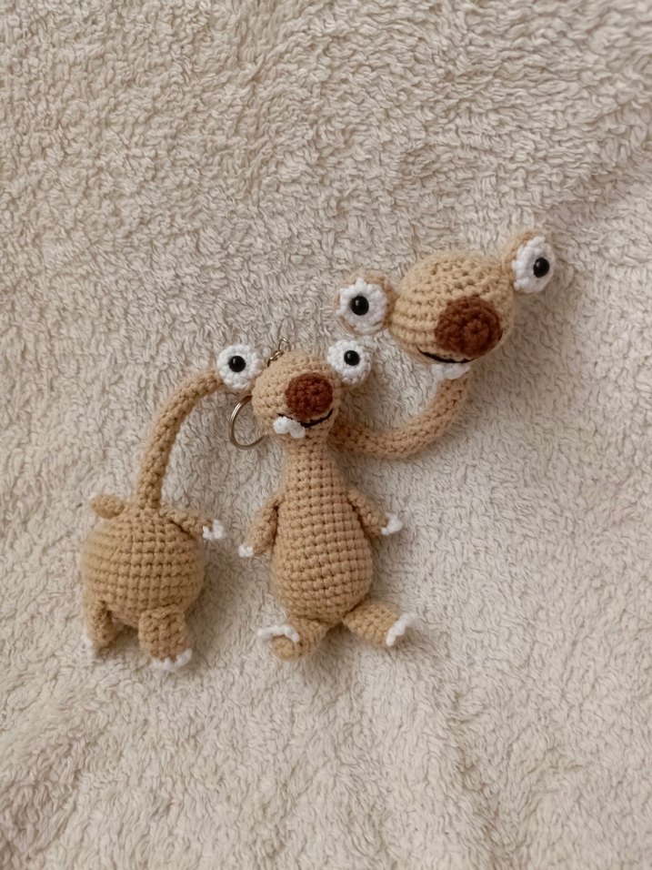 Bej Renkli Örgü Peluş Oyuncak - Görsel 2