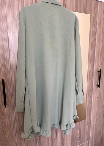 Su yeşili aerobin kumaş Uzun Kollu Kadın Tunik - Görsel 3