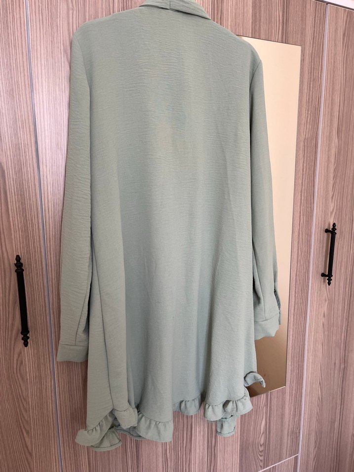 Su yeşili aerobin kumaş Uzun Kollu Kadın Tunik - Görsel 3