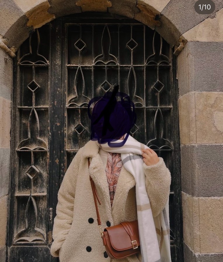 Bej Düğmeli Midi Kadın Peluş Kaban - Görsel 5