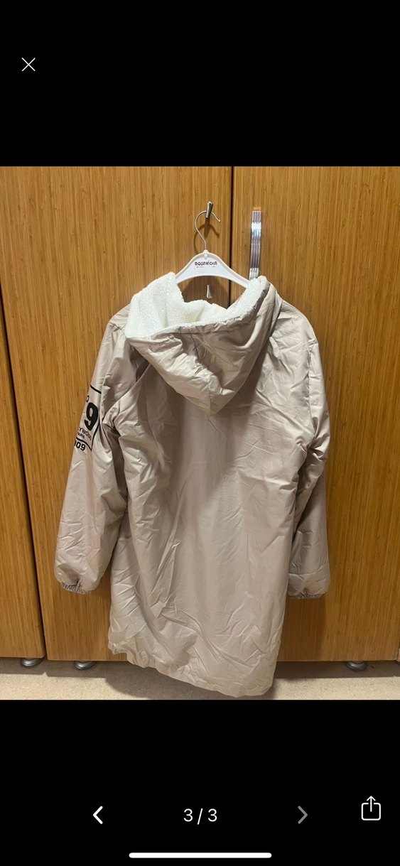 Kapüşonlu Bej Kadın Midi Ceket - Görsel 3