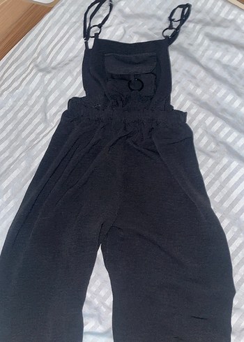 Askılı Siyah Hamile Tulum - Görsel 2