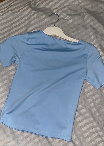 Mavi Mini Hamile Tişörtü - Görsel 3