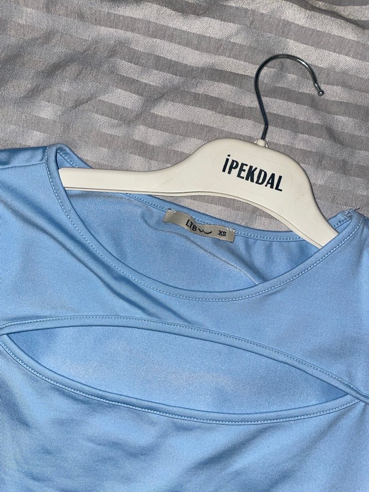 Mavi Mini Hamile Tişörtü - Görsel 2