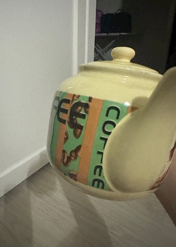 Renkli Desenli Bej Çaydanlık - Görsel 3