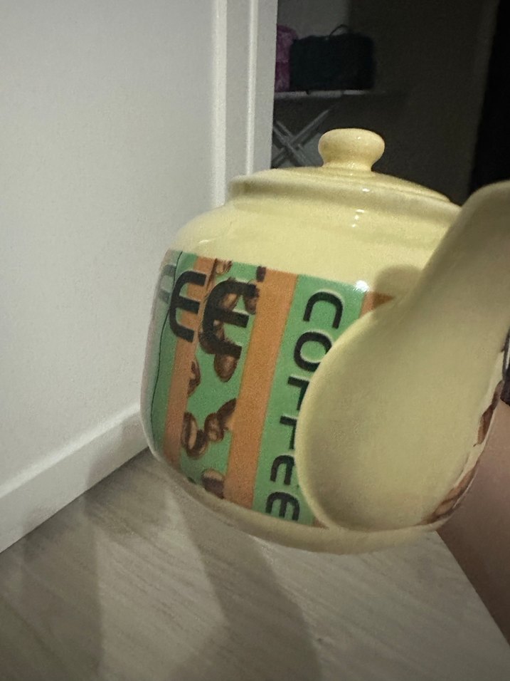 Renkli Desenli Bej Çaydanlık - Görsel 3