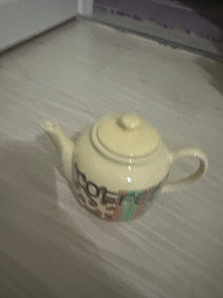 Renkli Desenli Bej Çaydanlık - Görsel 2