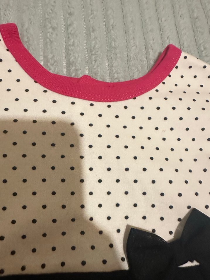 Kız Çocuk Puantiyeli Uzun Kollu Elbise - Görsel 3