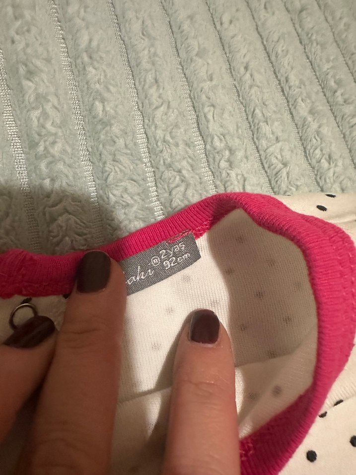 Kız Çocuk Puantiyeli Uzun Kollu Elbise - Görsel 4