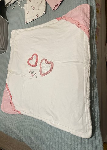 Dantel Detaylı Pembe Bebek Elyaf Örtü - Görsel 4