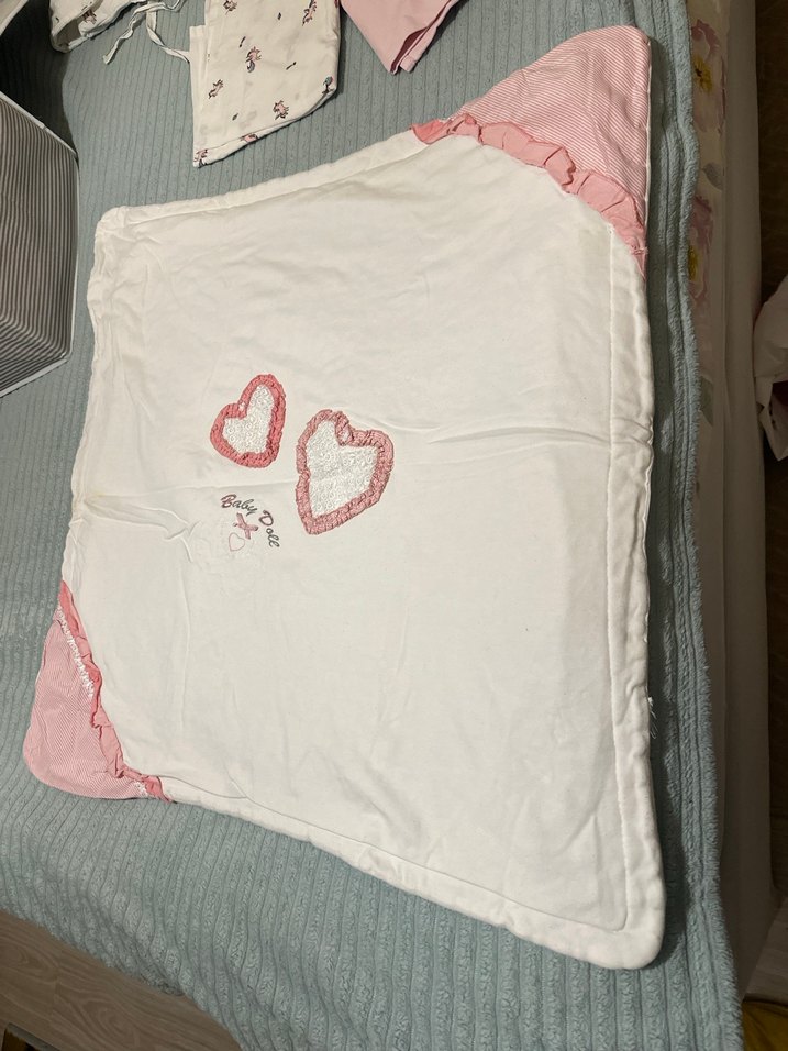 Dantel Detaylı Pembe Bebek Elyaf Örtü - Görsel 4