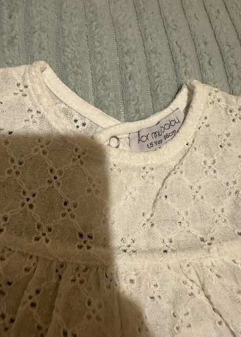 Gri Örgü Kısa Kollu Bebek Kız Takımı - Görsel 3