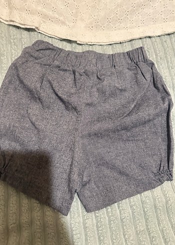 Gri Örgü Kısa Kollu Bebek Kız Takımı - Görsel 2