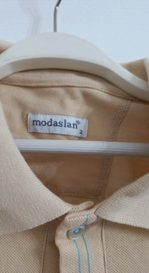 Erkek Bej Kısa Kollu Polo Tişört - Görsel 5