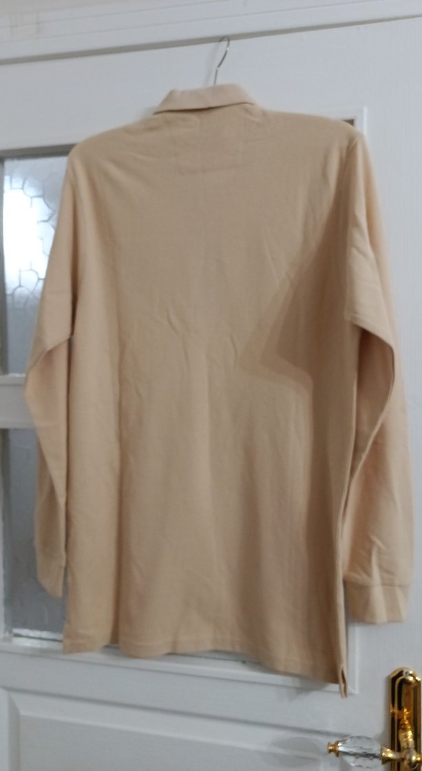 Erkek Bej Kısa Kollu Polo Tişört - Görsel 4