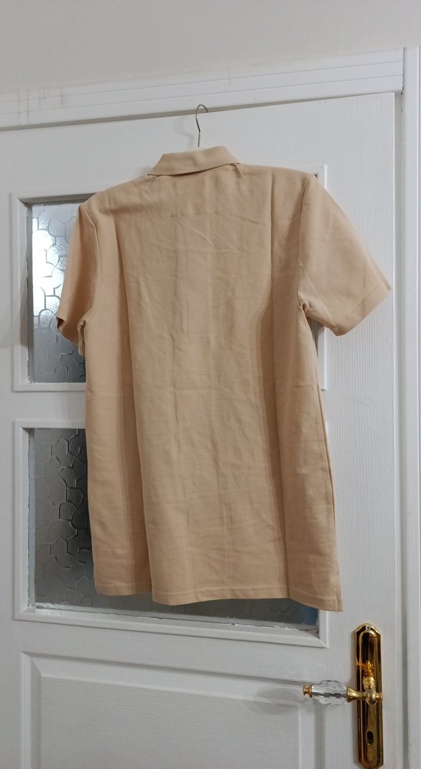 Erkek Bej Kısa Kollu Polo Tişört - Görsel 2