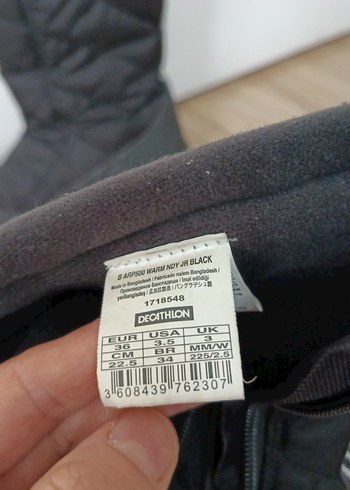 Kadın Siyah Fermuarlı Kayak Botu - Görsel 6