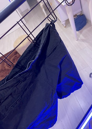 BershkaSiyah kargo Şort pamuklu - Görsel 3