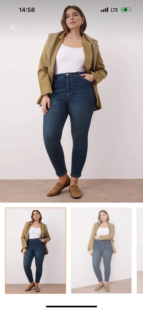 Düz Kesim Midi Boy Kadın Kot Pantolon - Görsel 2