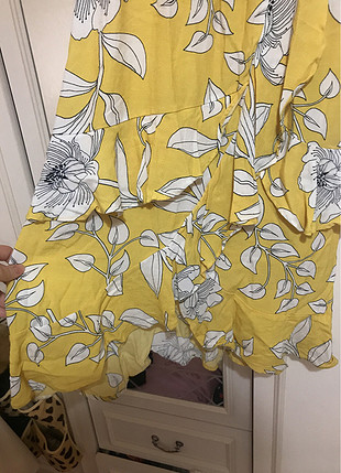 36 Beden sarı Renk Yazlık elbise