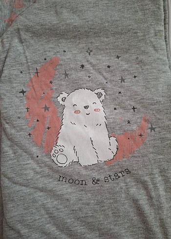 Ayıcıklı ve Yıldız Desenli Kız Çocuk Uyku Tulumu - Görsel 2