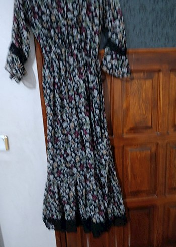 Bohem Siyah desenli kısa elbise - Görsel 3