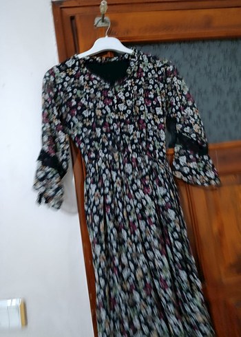 Bohem Siyah desenli kısa elbise - Görsel 2