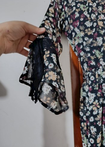 Bohem Siyah desenli kısa elbise - Görsel 4