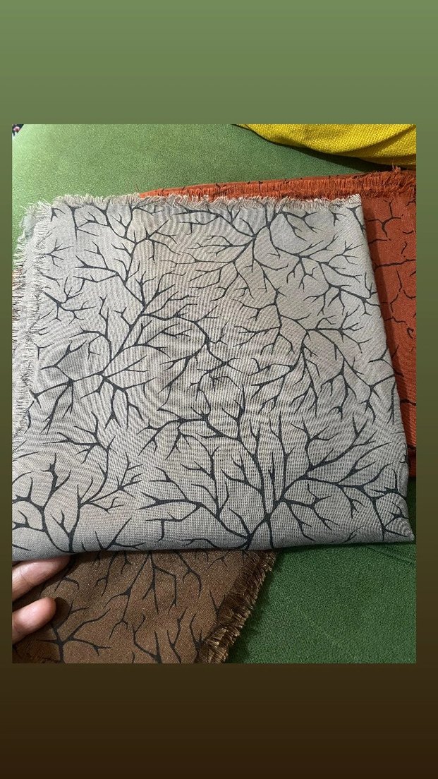 Kahverengi flamlı pamuklu desenli  yazmalarımız - Görsel 4